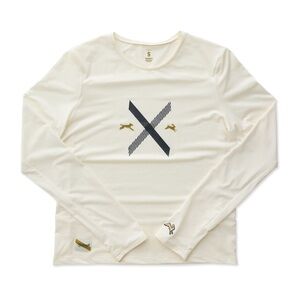 NWT Tracksmith Twilight Long Sleeve - Cross Country Ivory Womens Large